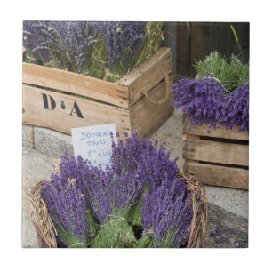 Lavendar for sale, Provence, France Tile