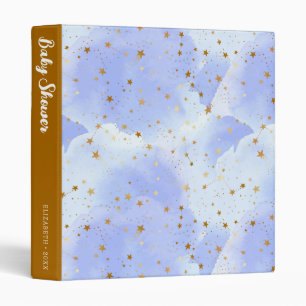 Lavendar Golden Star   Baby Shower Binder