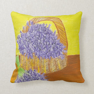 Lavendar in a Basket throw pilllow Pillow