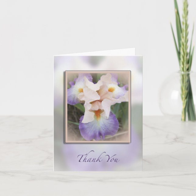 Lavendar Iris Carte de remerciements (Devant)