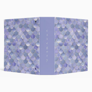 Lavendar Purple Monogram Mermaid  Binder