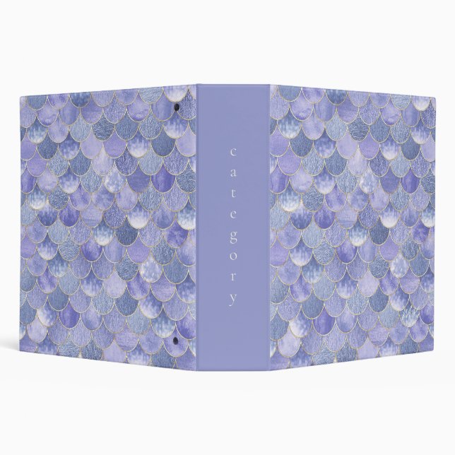 Lavendar Purple Monogram Mermaid  Binder (Background)