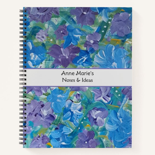 Lavendar Roses Personalized Notebook (Front)