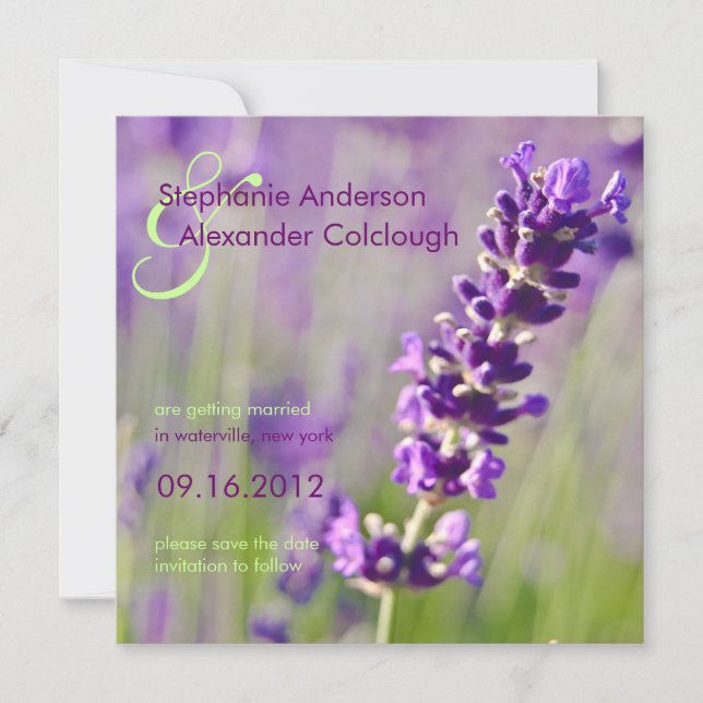 Lavendar • Save the Date Announcement (Front)