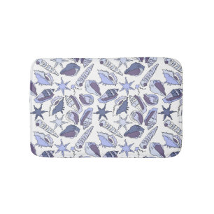Lavendar Seashells Bath Mat