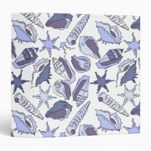 Lavendar Seashells Binder