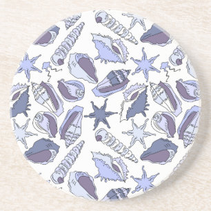 Lavendar Seashells Coaster