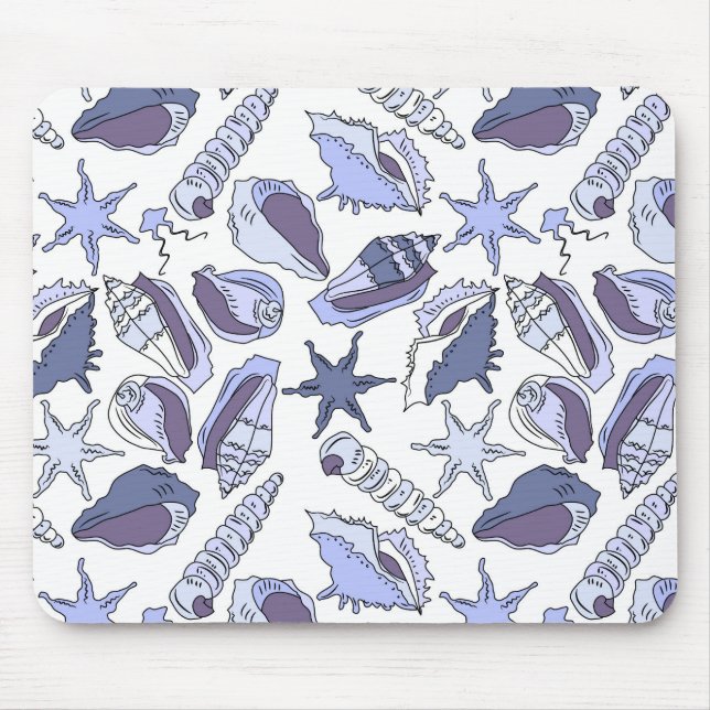 Lavendar Seashells Mouse Pad (Front)