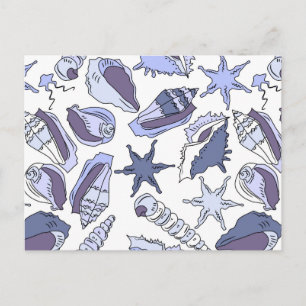 Lavendar Seashells Postcard