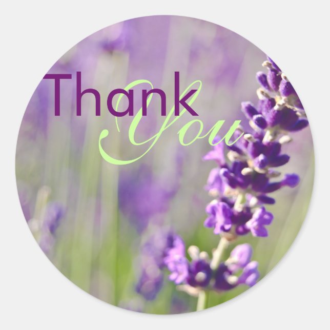 Lavendar • Thank You Sticker (Front)