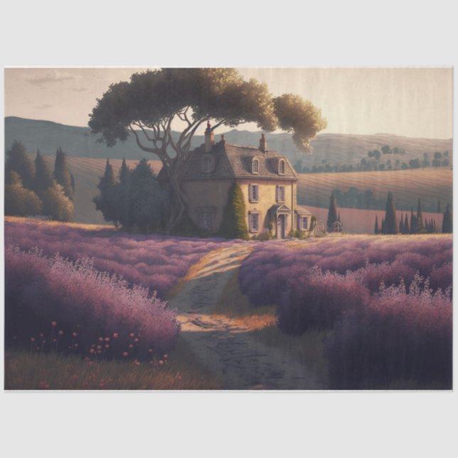 Lavendar Villa Tissue Paper (Front)