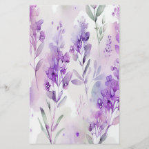 Lavendar Watercolor Soap Wrap Paper Sheet
