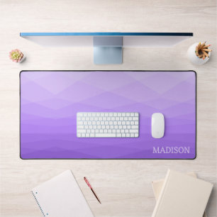 Lavender Abstract Polygonal Design Desk Mat