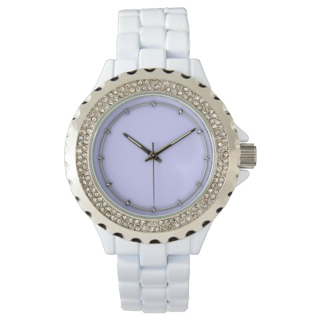 Lavender accent colour ready to customize watch (Front)