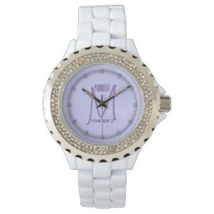 Lavender accent colour ready to personalize watch