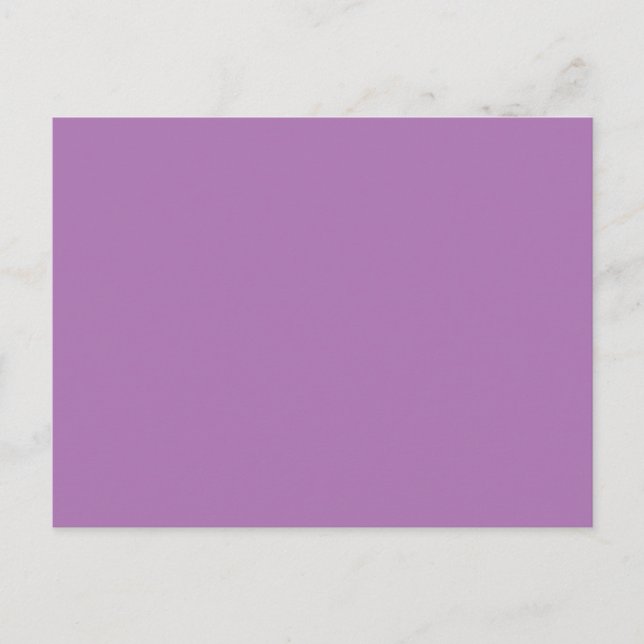 Lavender #AD7682, Pastel Purple Announcement Postcard (Front)
