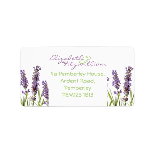 Lavender Address Label (Front)