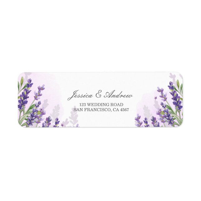 Lavender Adresse de retour Label Russe Purple Past (Devant)