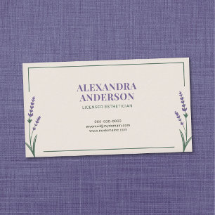 Lavender & Aesthetician Business Card