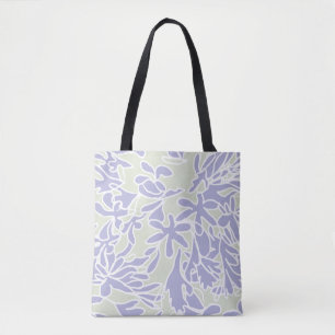 Lavender Agapanthus Flower Sage Green Tote Bag
