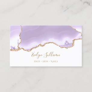 lavender agate business card