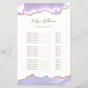 lavender agate price list flyer