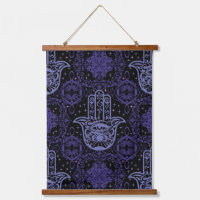 Lavender and Black Hamsa Hand Beautiful