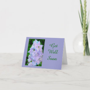 LAVENDER AND BLUE DELPHINIUM CARD