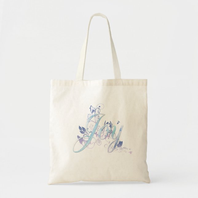 Lavender and Blue Joy Tote Bag (Front)