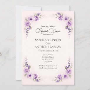 Lavender and Blush Wedding Rehearsal Invitation