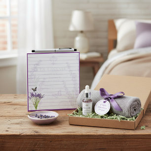 Lavender and butterfly notepad