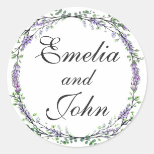 Lavender and Eucalyptus Classic Round Sticker