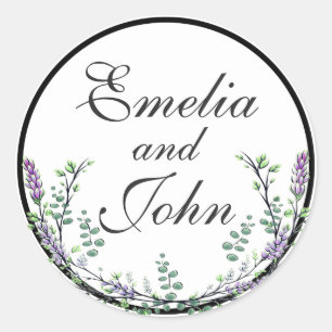 Lavender and Eucalyptus Classic Round Sticker