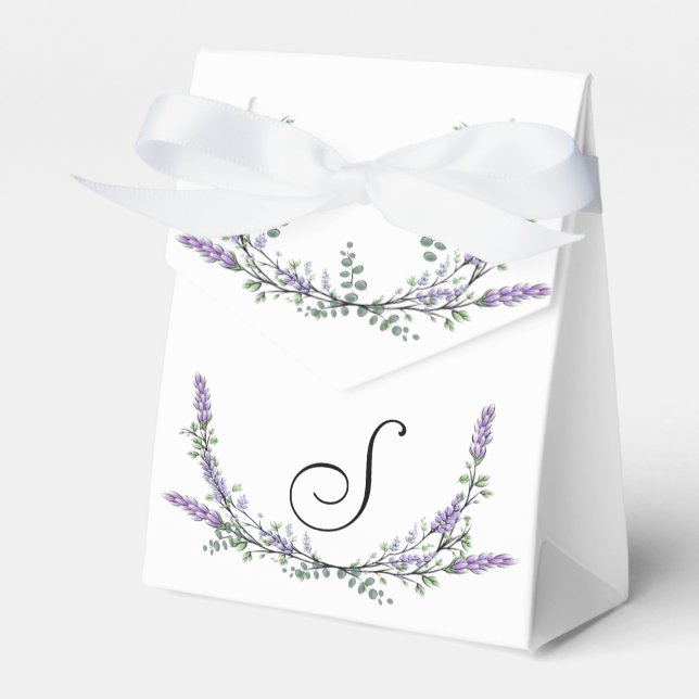 Lavender and Eucalyptus Favor Box (Front Side)