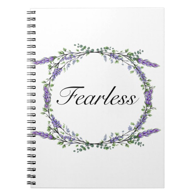 Lavender and Eucalyptus Fearless Notebook (Front)