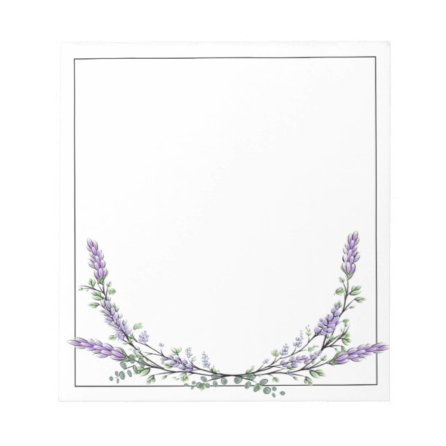 Lavender and Eucalyptus Notepad (Front)