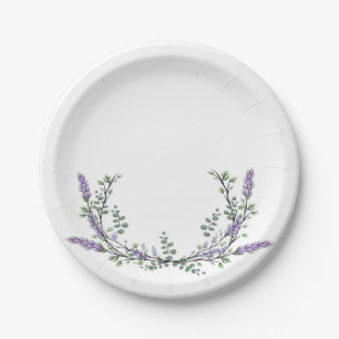Lavender and Eucalyptus Paper Plate