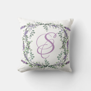 Lavender and Eucalyptus Throw Pillow