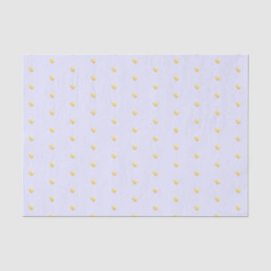 Lavender and Gold Hearts Faux Foil Pattern Tissue Paper