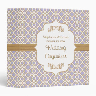Lavender and Gold Moroccan Wedding Planner Binder