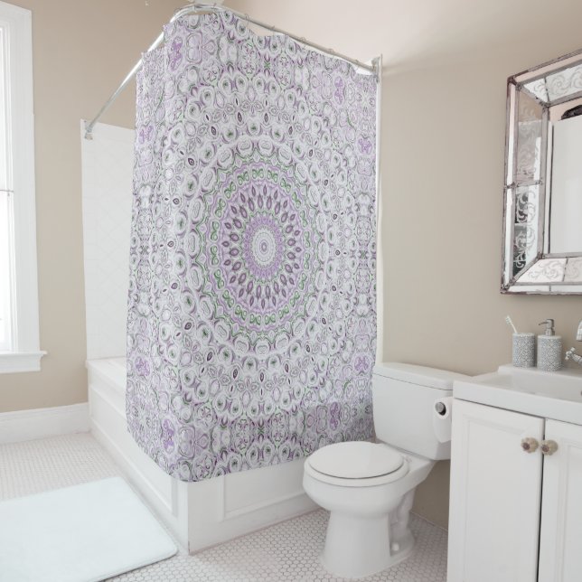 Lavender and Green Mandala Pattern Design (In Situ)