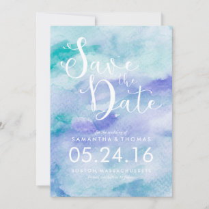 Lavender and Mint Watercolor Save the Date