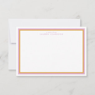 Lavender and Orange Double Frame Note Card