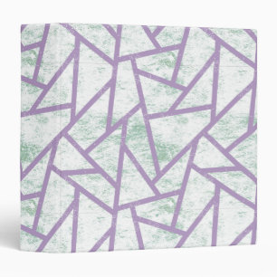 Lavender and pale green mosaic pattern binder
