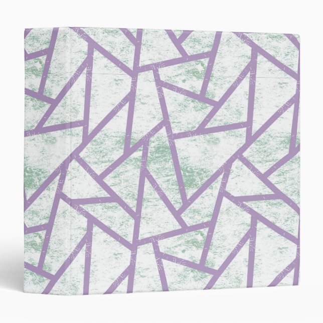 Lavender and pale green mosaic pattern binder (Front/Spine)