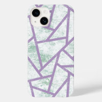 Lavender and pale green mosaic pattern