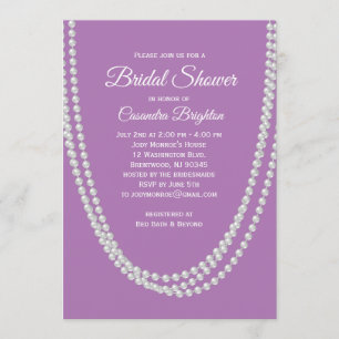 Lavender and Pearls Bridal Shower Invitation