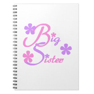 Lavender and Pink Big Sister Gifts Notebook