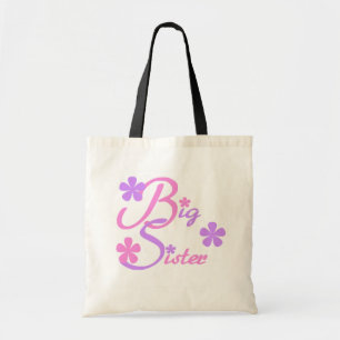 Lavender and Pink Big Sister Tshirts and Gifts Tote Bag