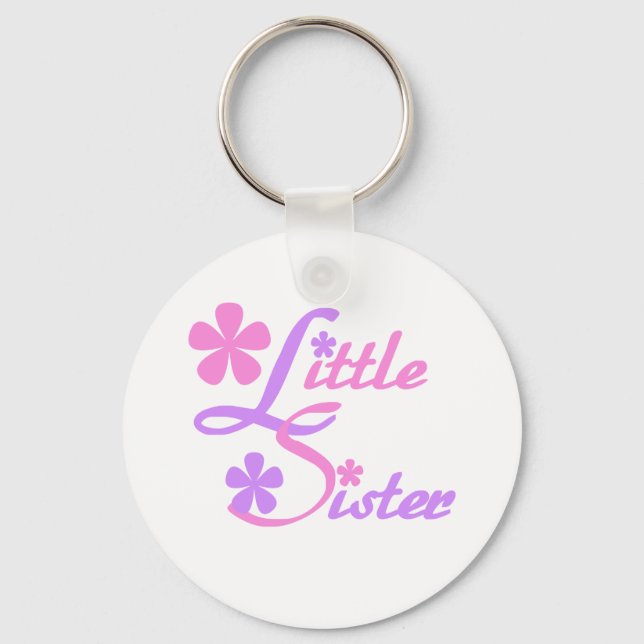 Lavender and Pink Little Sister Keychain (Front)